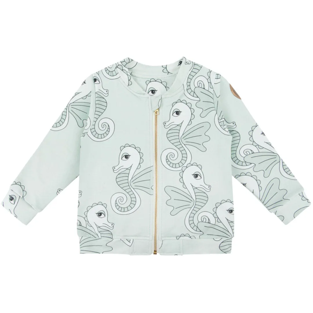 Seahorse Mint Bomber Jacket - HURRY! ONLY 2 left!