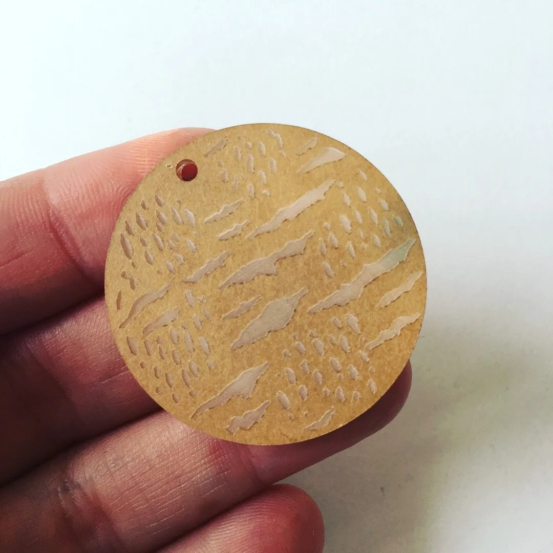 Series 2: Etched 40mm  Disc for Paint Fill - 10 pce Pack