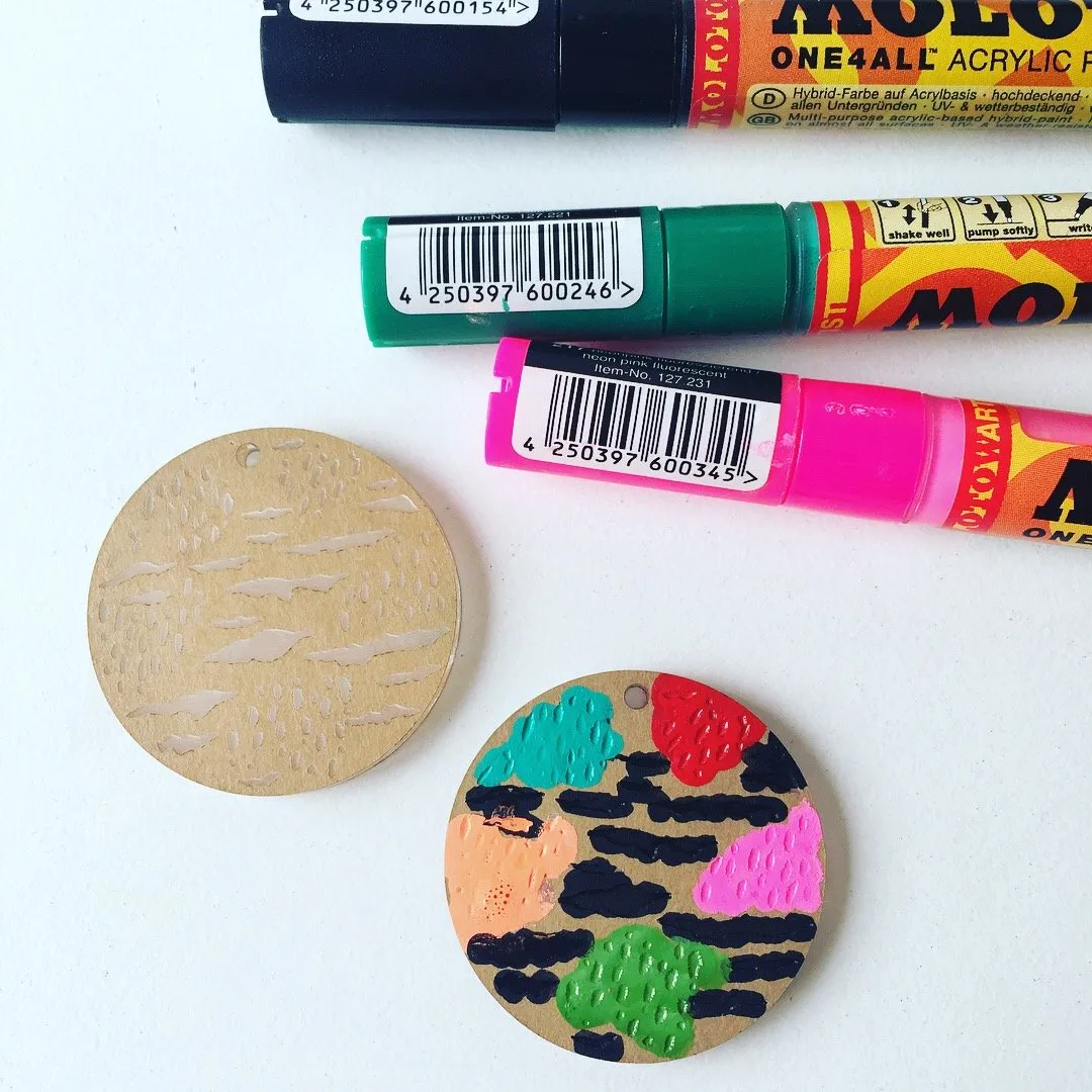Series 2: Etched 40mm  Disc for Paint Fill - 10 pce Pack