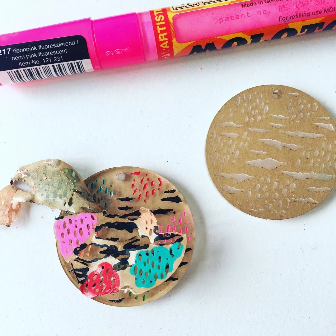 Series 2: Etched 40mm  Disc for Paint Fill - 10 pce Pack