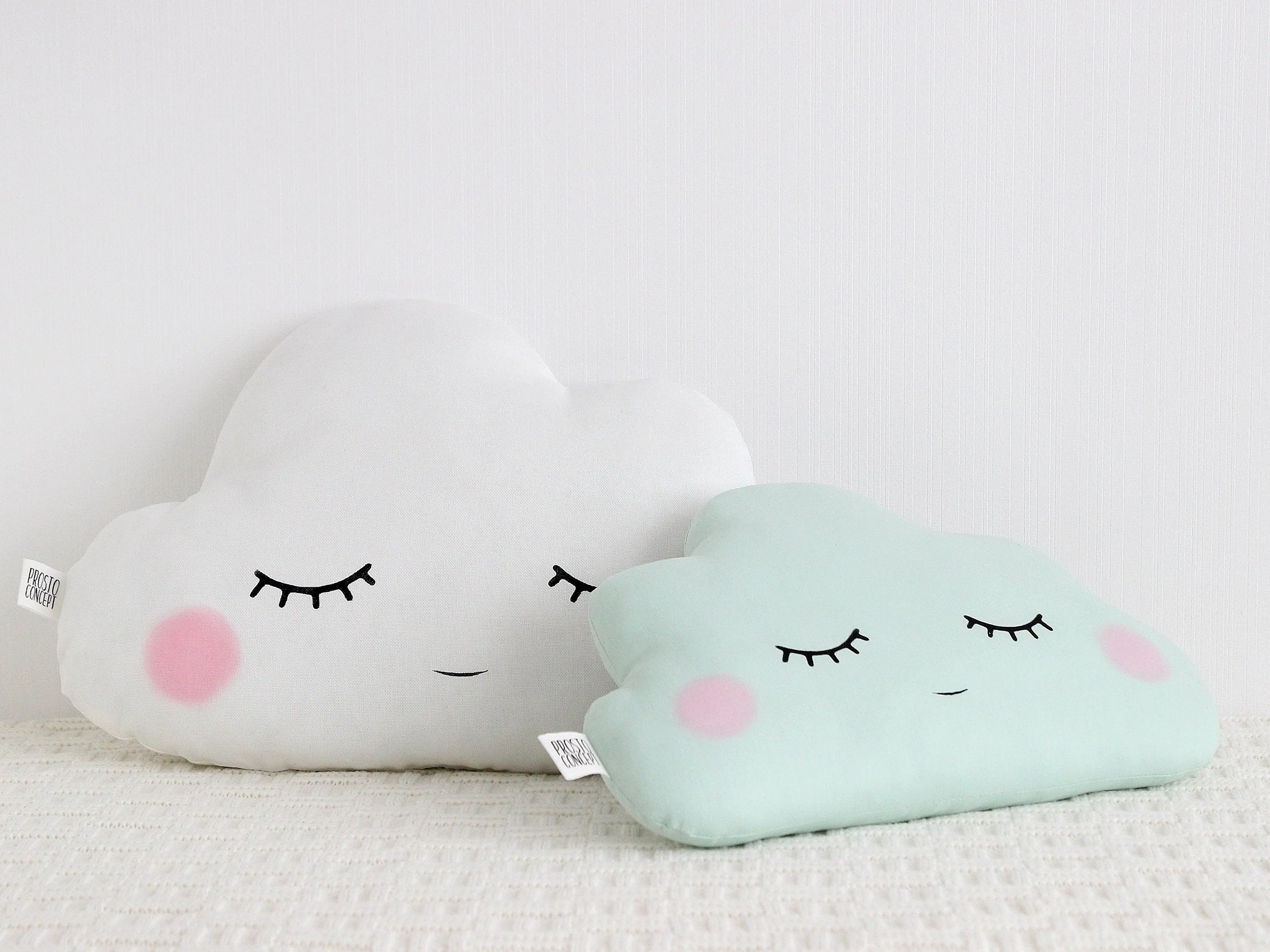 Set of 2 Pillows - Large Cloud Pillow and Small Cloud Pillow (8 colors)