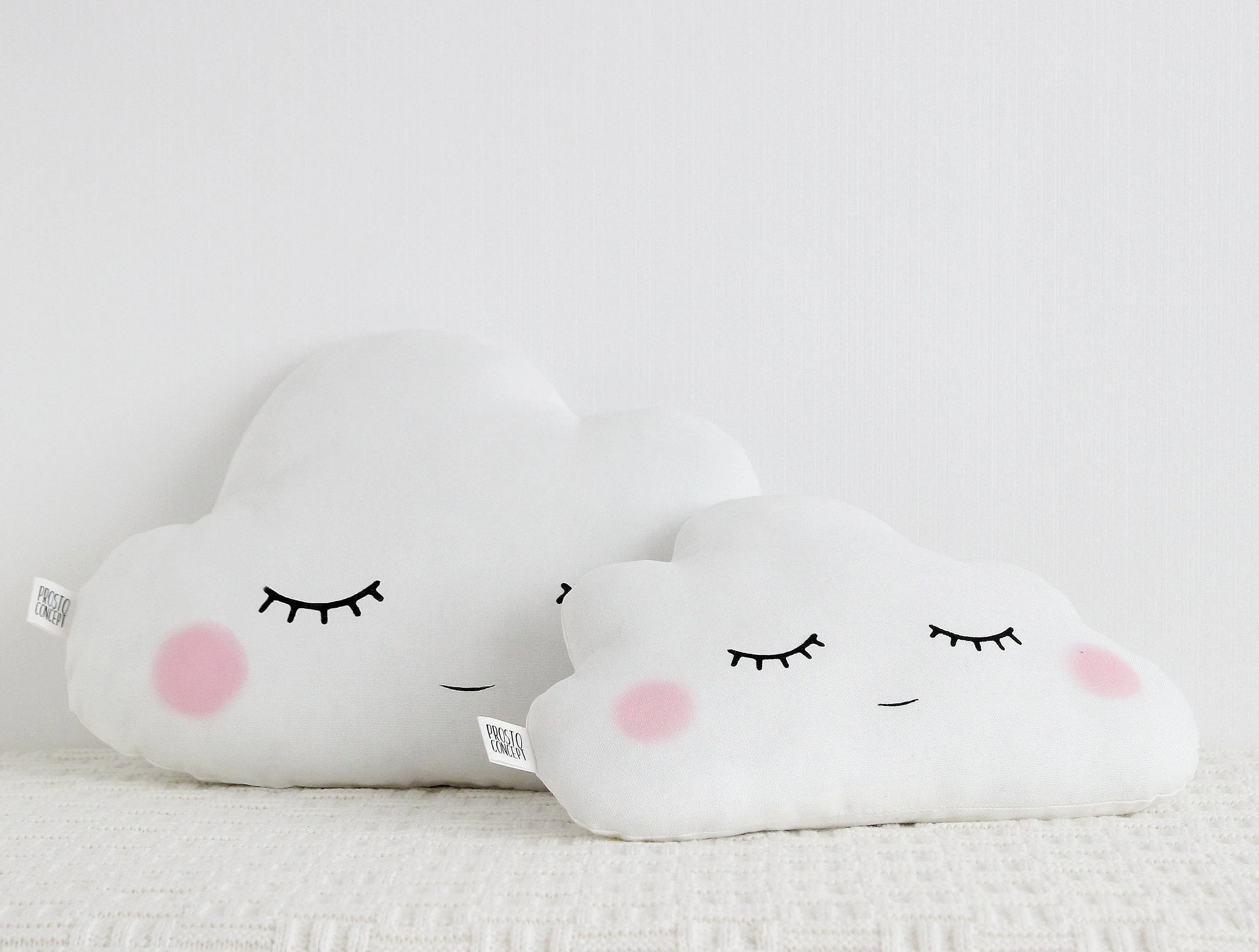 Set of 2 Pillows - Large Cloud Pillow and Small Cloud Pillow (8 colors)