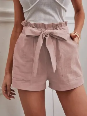 Shorts Women Pocket Drawstring Casual short Pants Summer Daily Pants