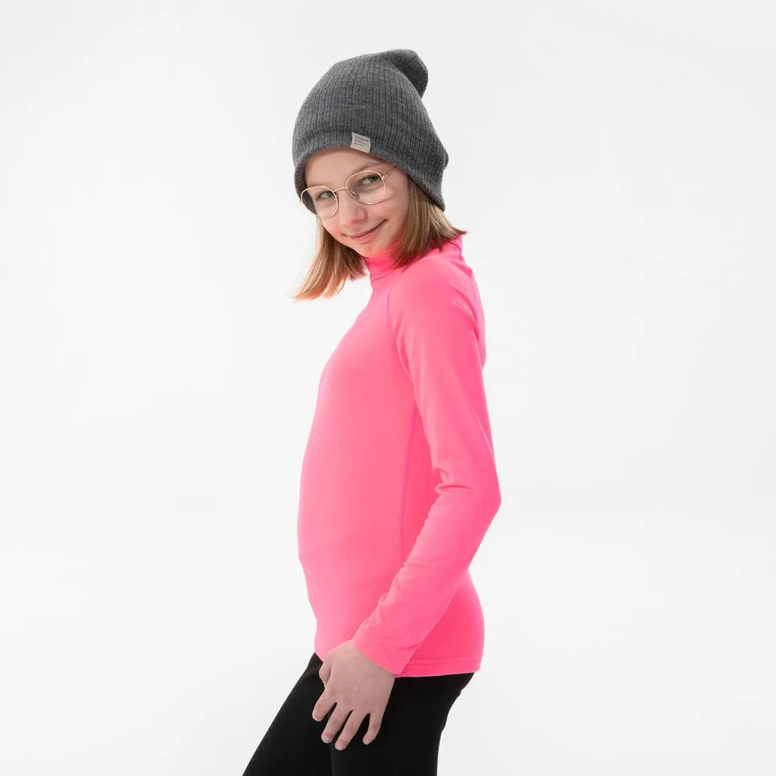 Sous-vêtement thermique de ski enfant - BL500 -  haut rose