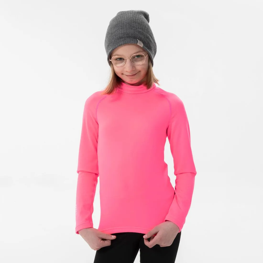 Sous-vêtement thermique de ski enfant - BL500 -  haut rose
