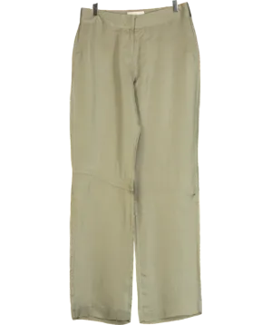 St Agni Green Satin Trouser UK S