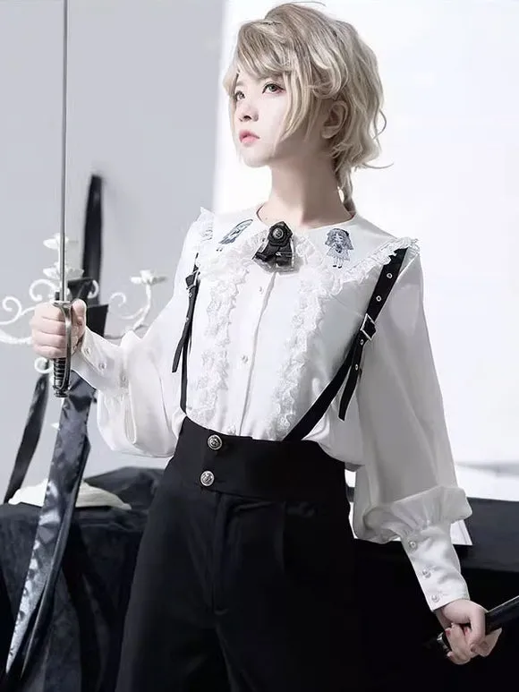 Steampunk Ouji Lolita Bloomers Black Straight Lolita Shorts