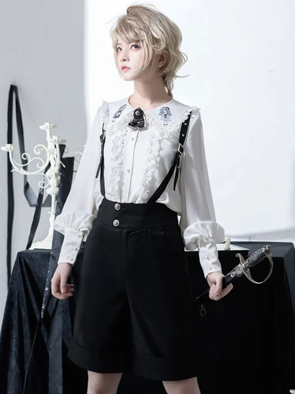 Steampunk Ouji Lolita Bloomers Black Straight Lolita Shorts