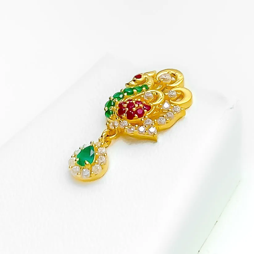 Stunning Radiant 22k Gold CZ Necklace Set