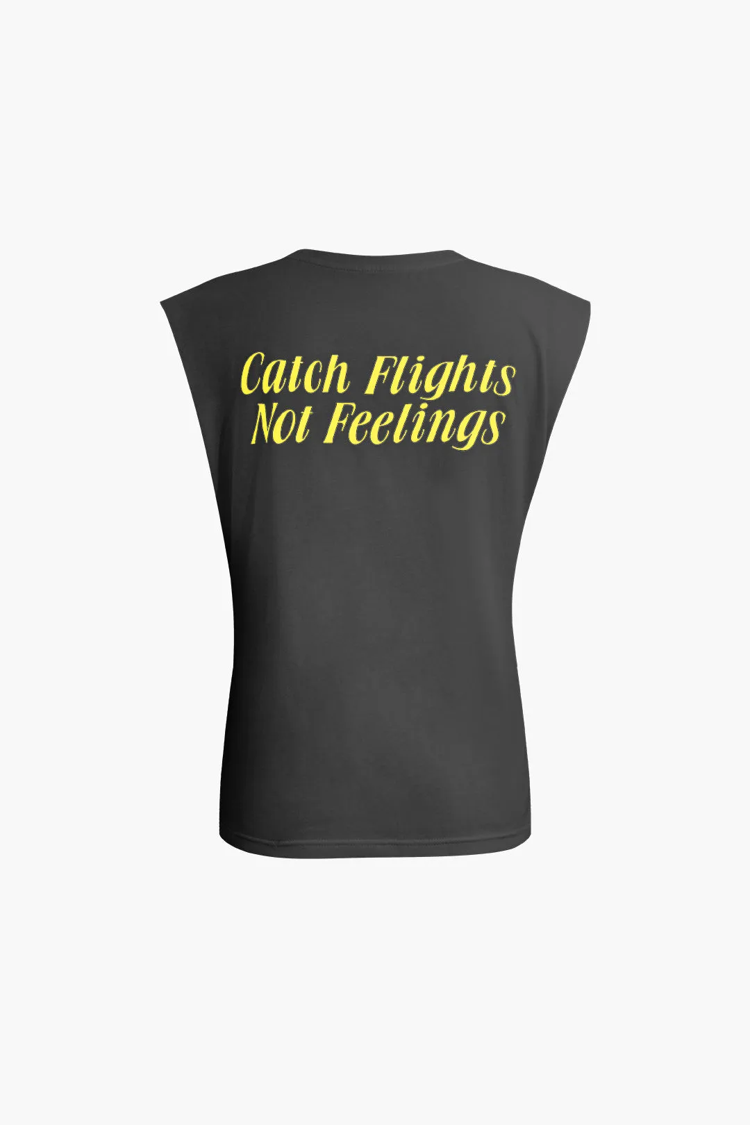 Susan - Stylish Letter Print Woman's Sleeveless T shirt