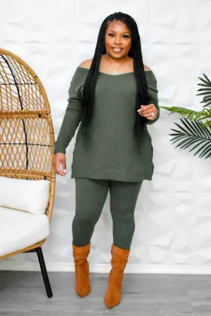 The “Just Lounging Around” Army Green Set