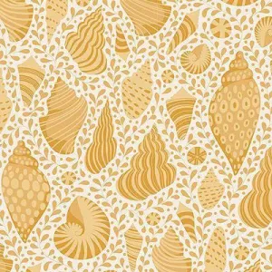 Tilda Cotton Beach - Basic Blender - Shells - Honey