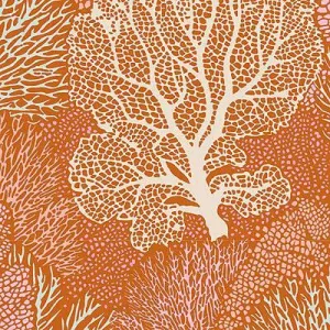 Tilda Cotton Beach - Coral Reef - Ginger