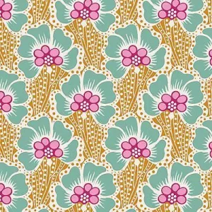 Tilda Cotton Beach - Ocean Flower - Honey