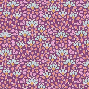 Tilda Cotton Beach - Sea Anemone - Lilac