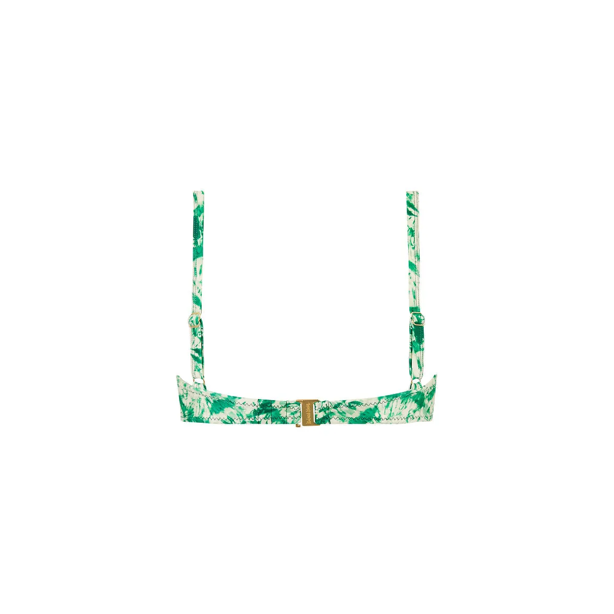 Underwire Triangle D  Cup Bikini Top - Emerald Tides