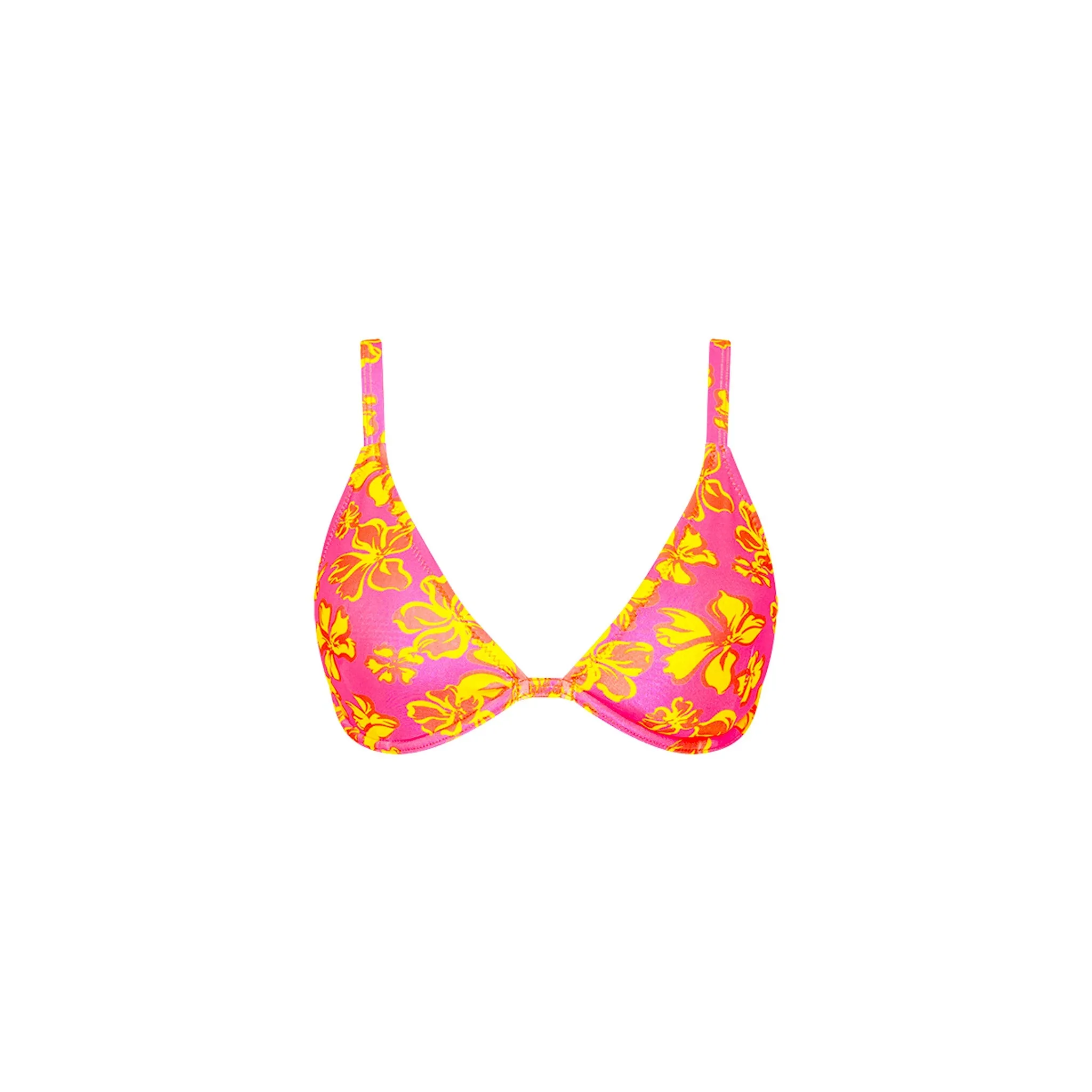 Underwire Triangle D  Cup Bikini Top - Pitaya Maya