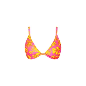 Underwire Triangle D  Cup Bikini Top - Pitaya Maya