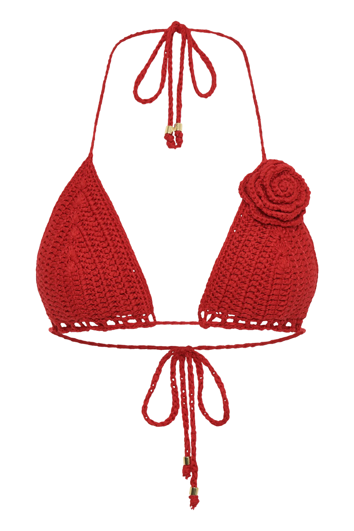 Verali Rose Crochet Bikini Top - Red