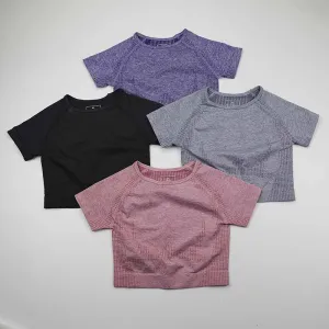 Vital Seamless Short Sleeve Yoga Crop Top for Women