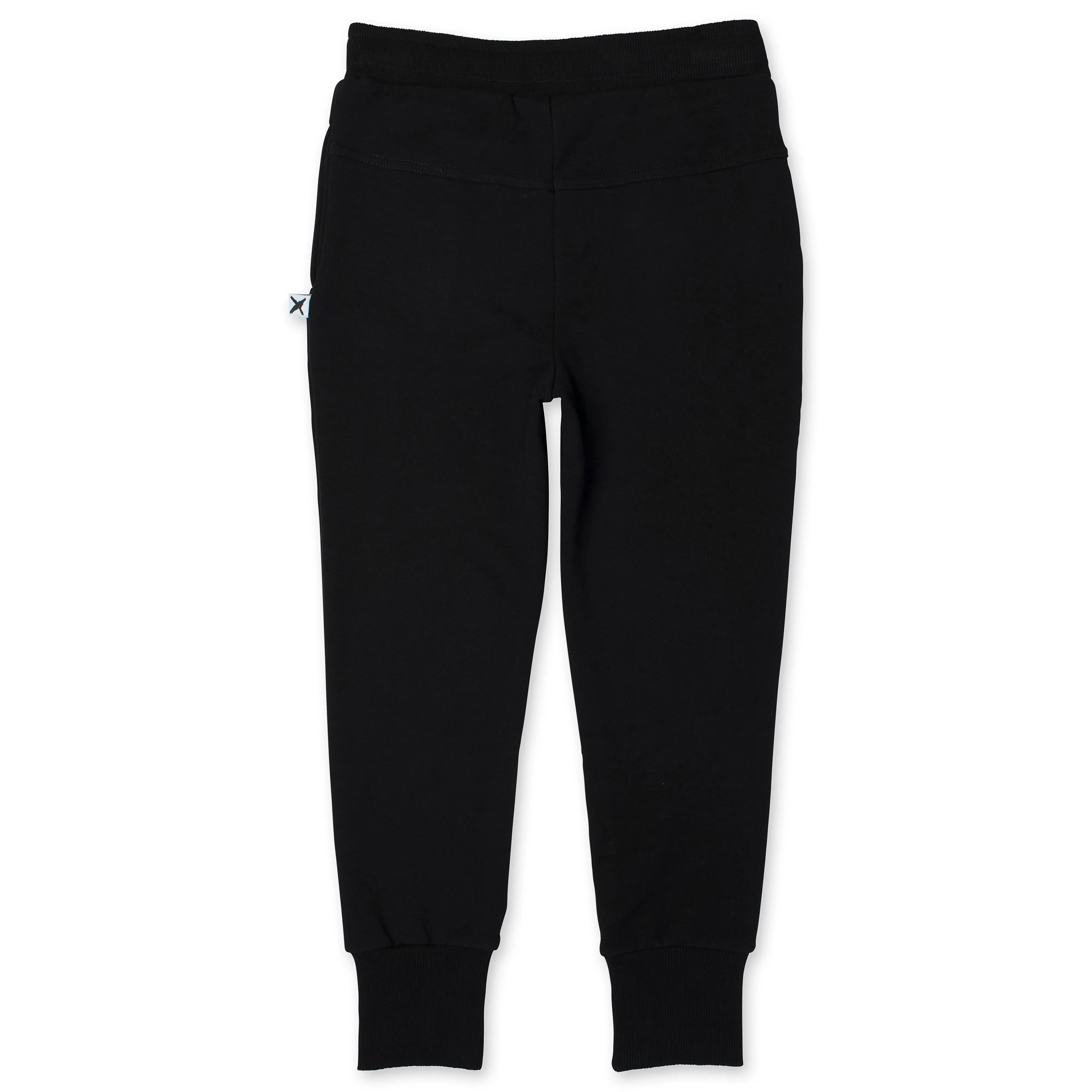 Warm Dogs Furry Patch Trackies - Black/Grey Marle