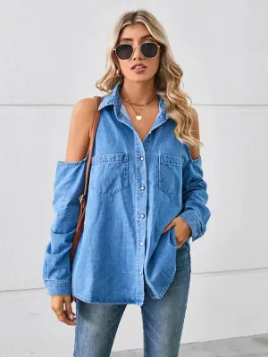 Washed Shoulder Denim Shirt