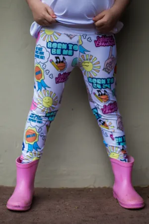 White Embrace Kid's Leggings
