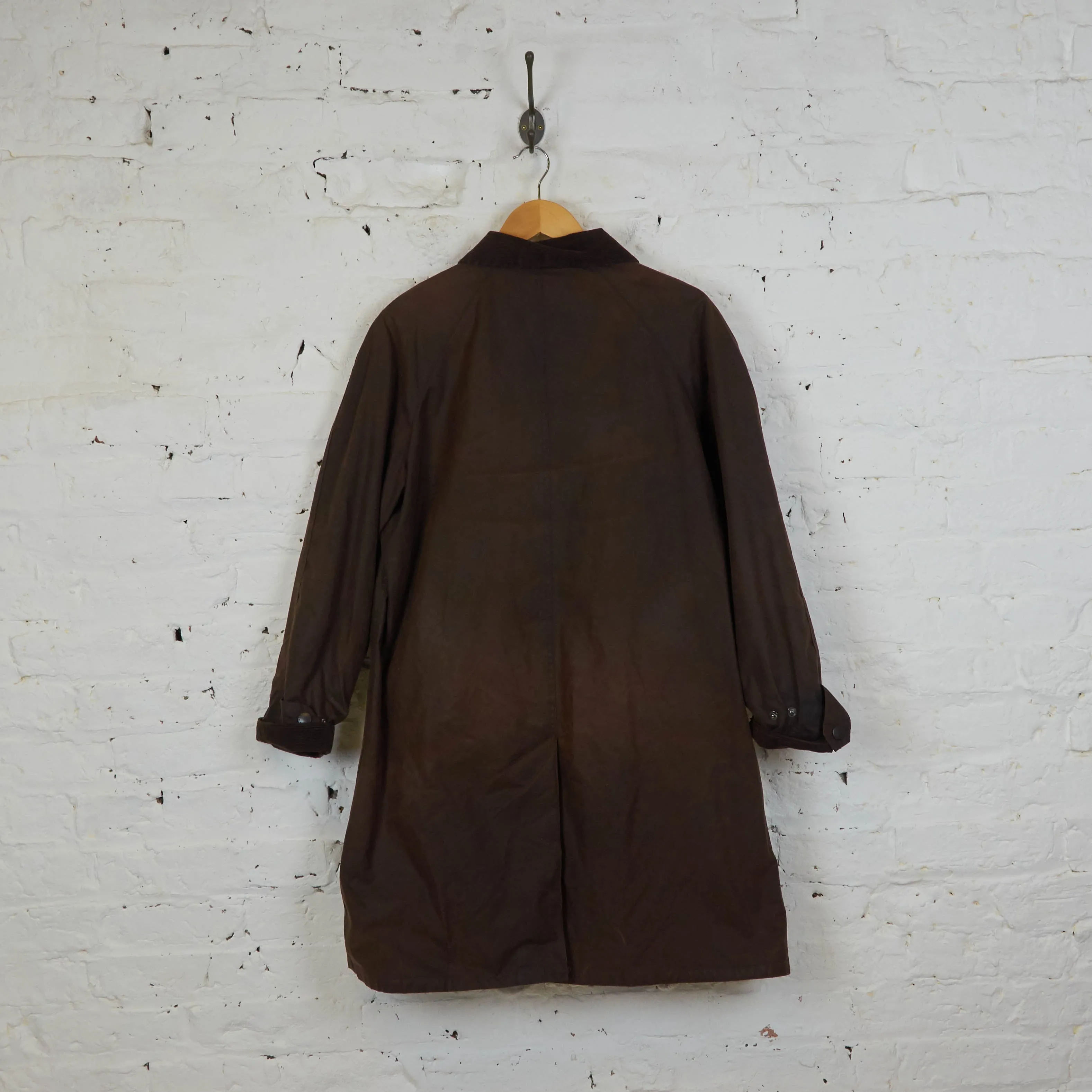 Womens Barbour Newbury Wax Jacket Coat - Brown - Womens L