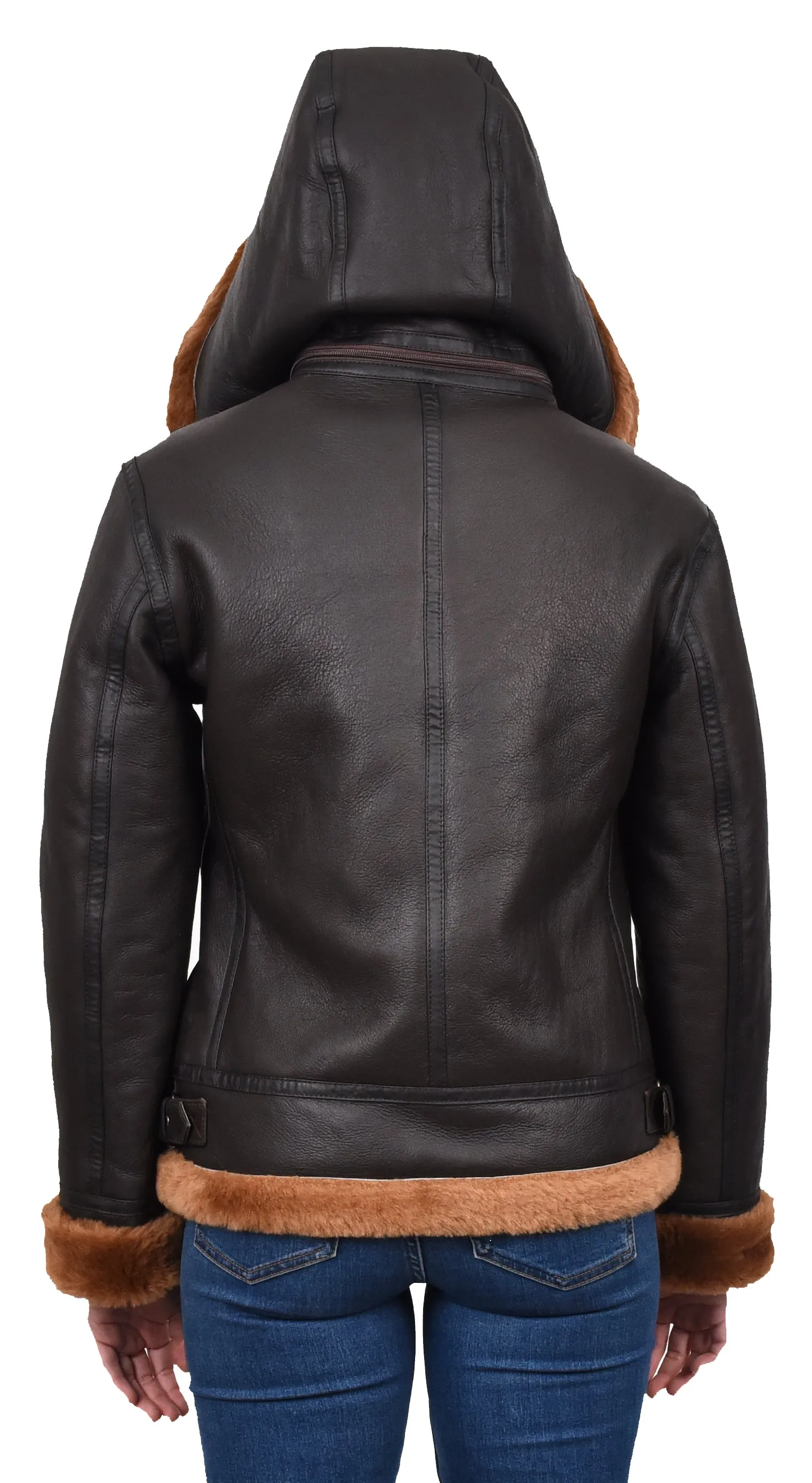 Women's Real Sheepskin Winter Warm Jacket Ginger Odda