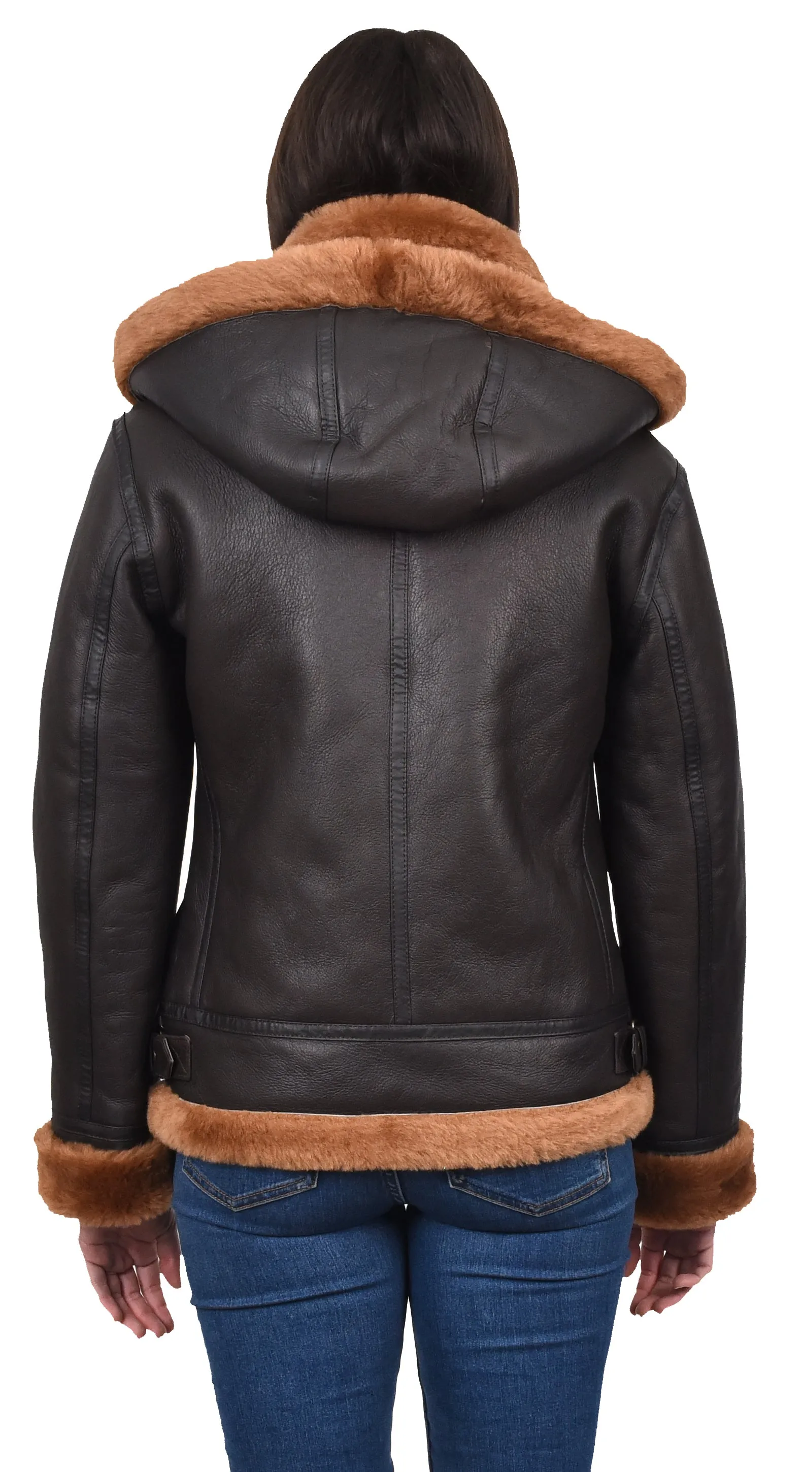 Women's Real Sheepskin Winter Warm Jacket Ginger Odda