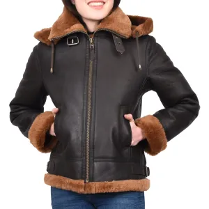 Women's Real Sheepskin Winter Warm Jacket Ginger Odda