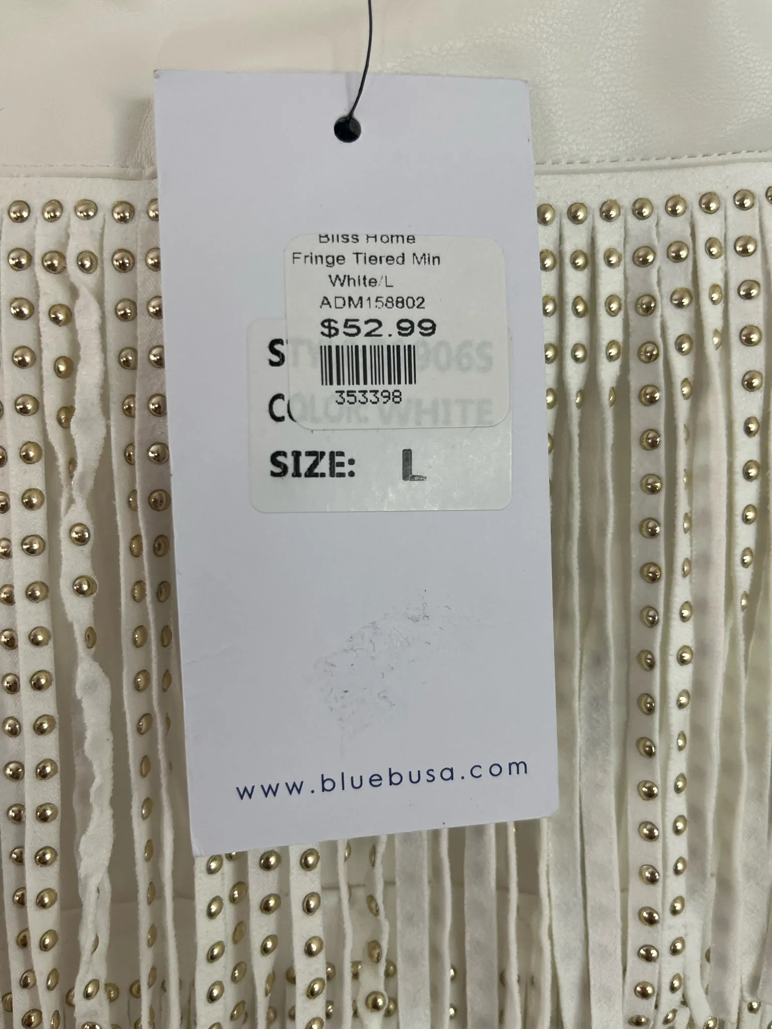 Womens Size Lg Misses White BLUE B NWT Skirt