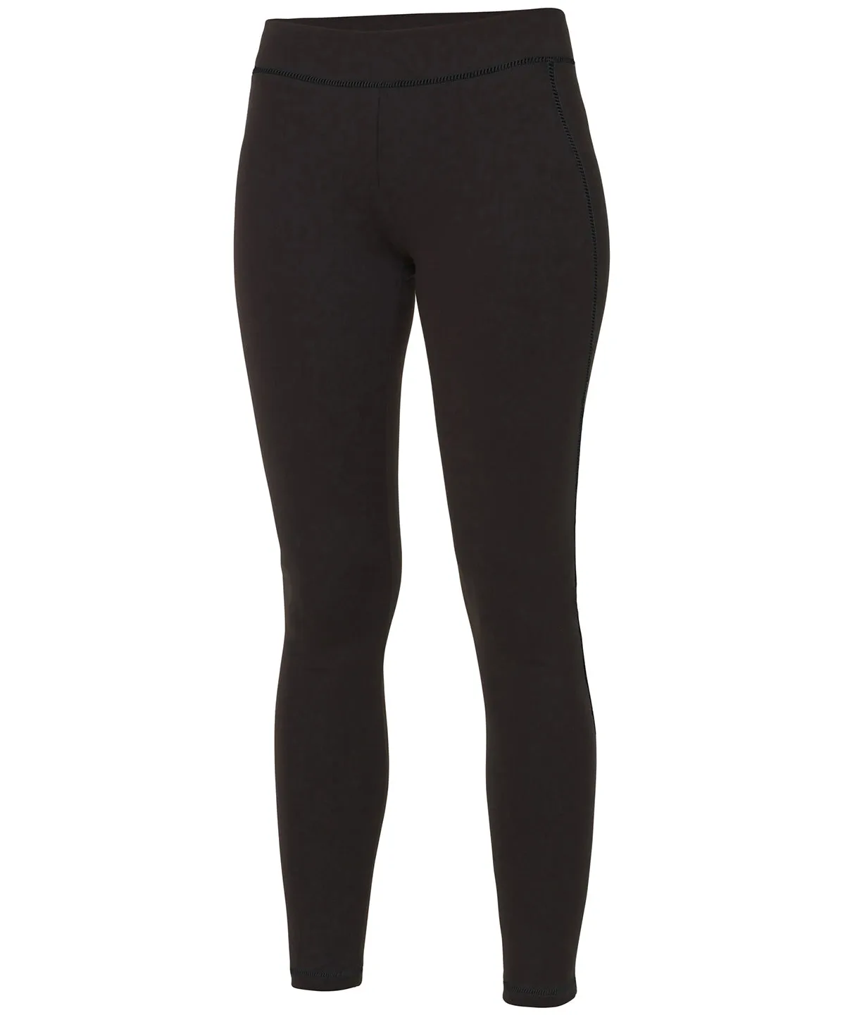 WORKWEAR SAMPLE SALE 2024 -  JC087 Awdis Ladies Leggings - Black with hot pink stitching - Size Medium