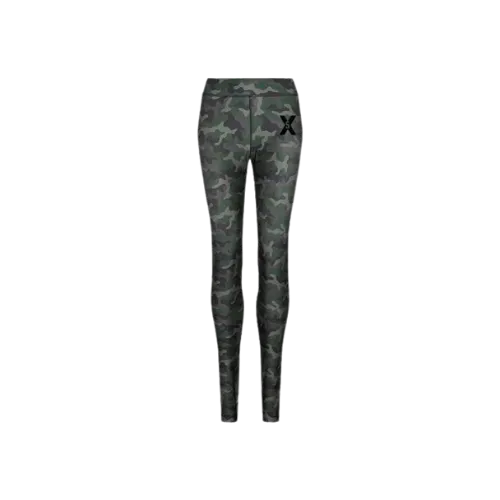 X5CAPE Women's Green Camo Print Sport Leggings