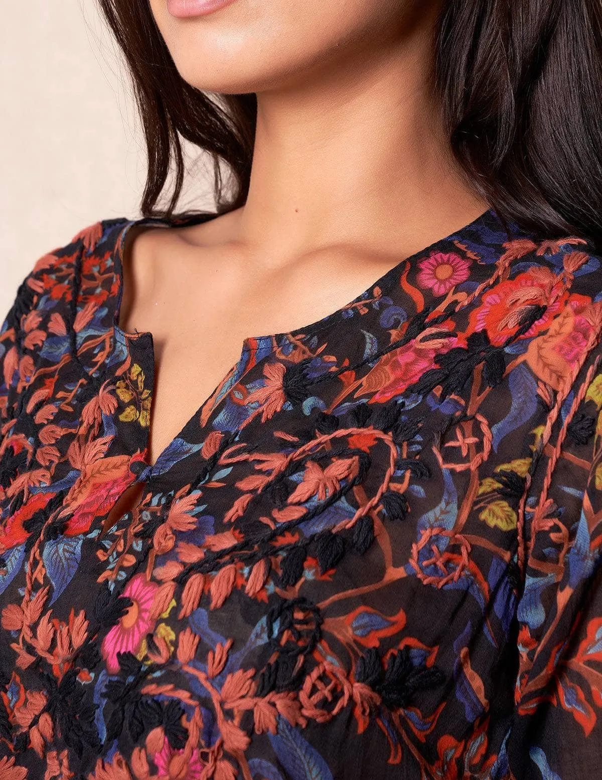 Zarah Cotton Tunic - Mystic Rose