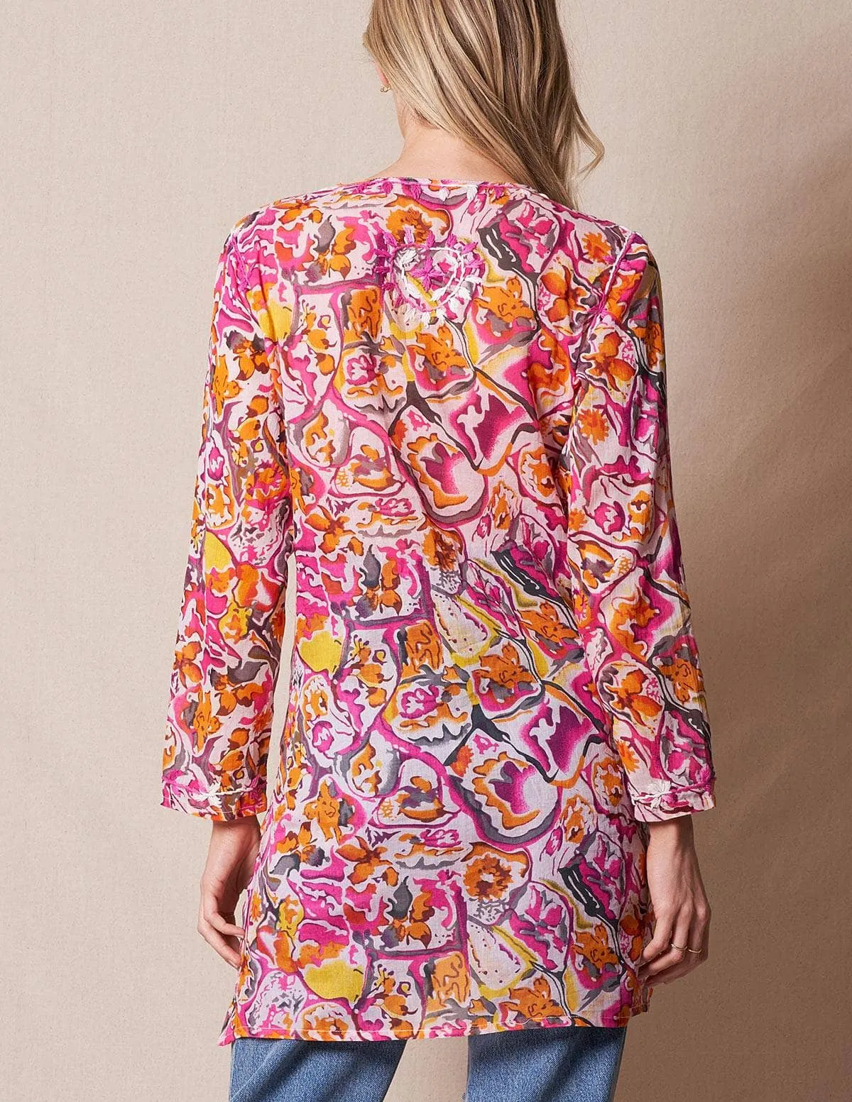 Zarah Cotton Tunic - Pink