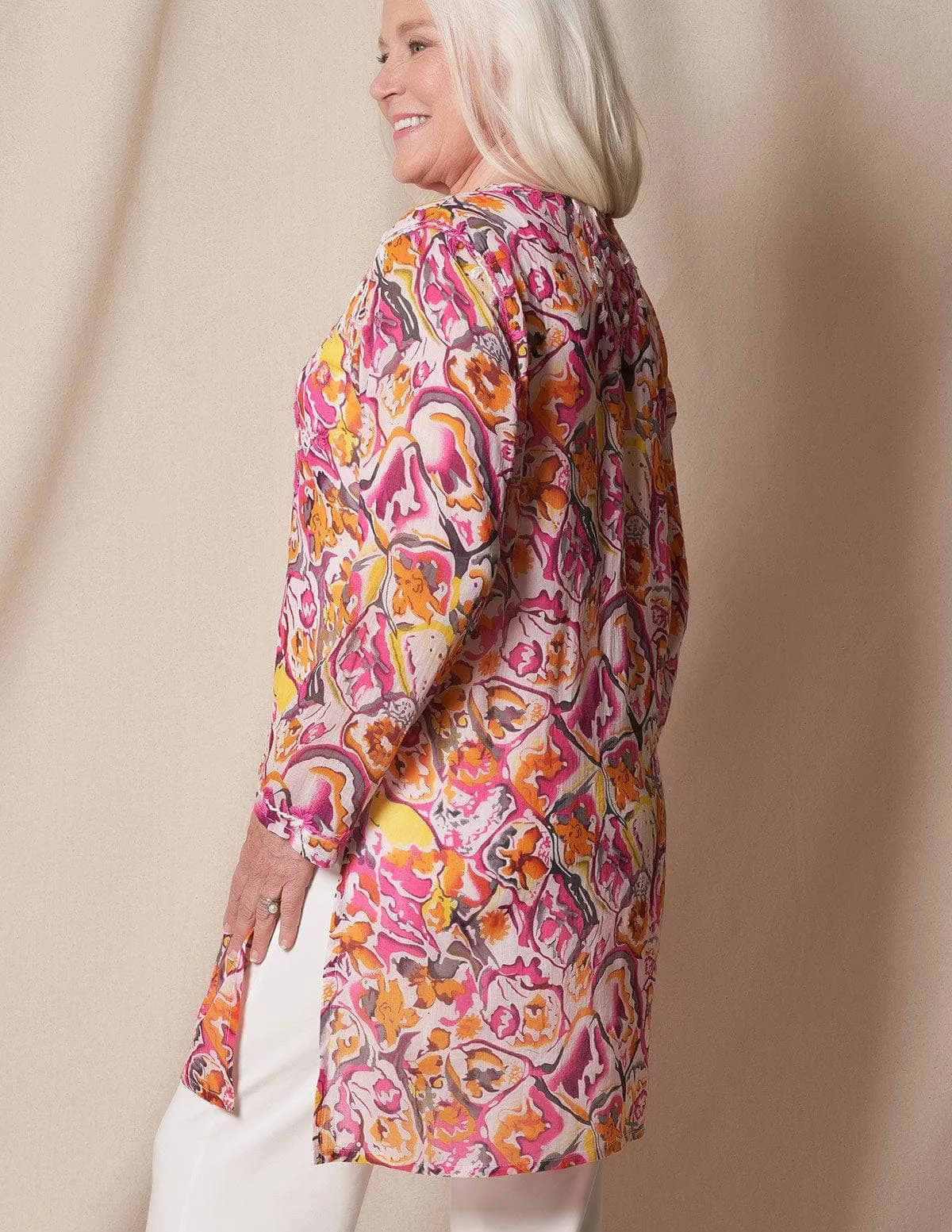 Zarah Cotton Tunic - Pink