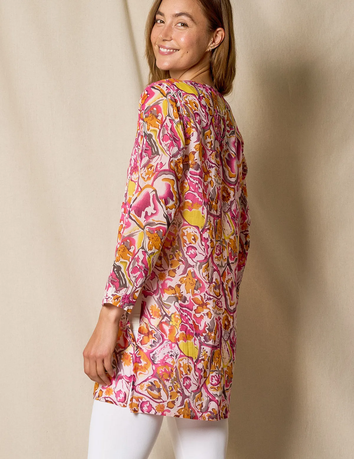 Zarah Cotton Tunic - Pink