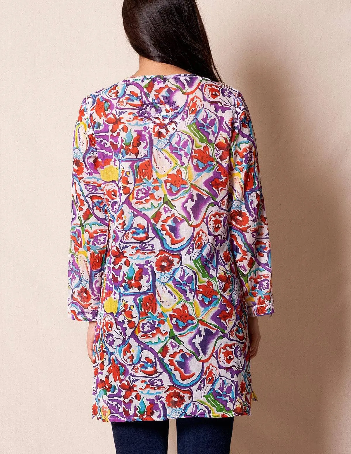 Zarah Cotton Tunic - Purple