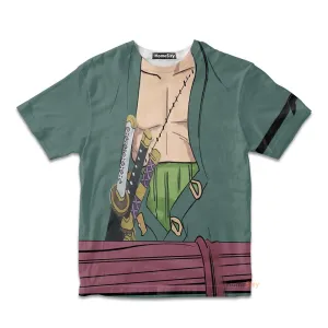 Zoro One Piece Custom Cosplay Costume Kid Tshirt QT209321Hf